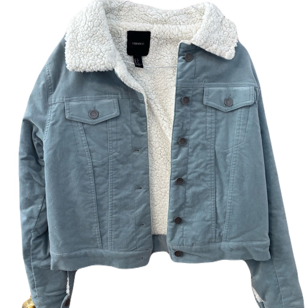 3/$30 Light Blue Sherpa-Lined Jean Jacket